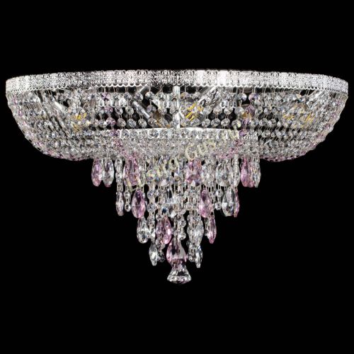 Люстра Токката Пирамида журавлик розовая в Самаре Гусь Хрустальный