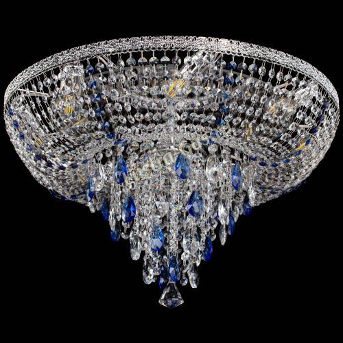 Люстра Токката Пирамида журавлик синяя в Самаре Гусь Хрустальный