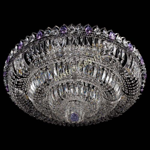 Люстра Тройное Кольцо пластинка фиолетовая в Самаре Гусь Хрустальный