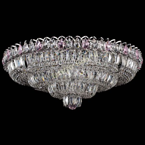 Люстра Тройное Кольцо пластинка розовая в Самаре Гусь Хрустальный