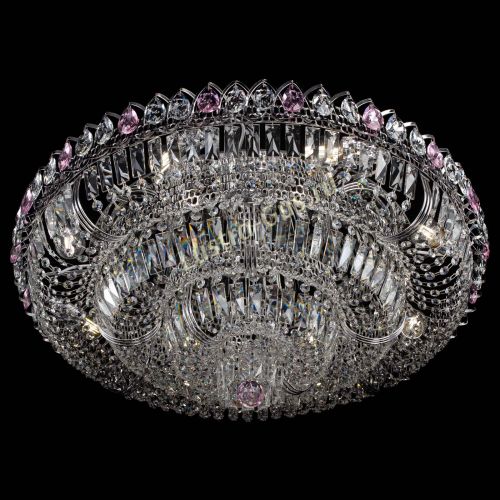 Люстра Тройное Кольцо пластинка розовая в Самаре Гусь Хрустальный