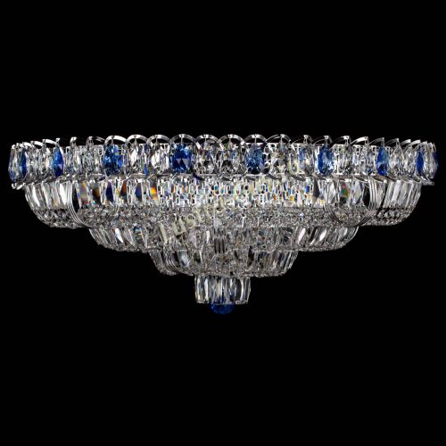 Люстра Тройное Кольцо пластинка синяя в Самаре Гусь Хрустальный