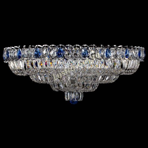 Люстра Тройное Кольцо пластинка синяя в Самаре Гусь Хрустальный