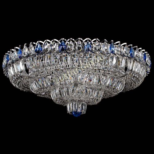 Люстра Тройное Кольцо пластинка синяя в Самаре Гусь Хрустальный