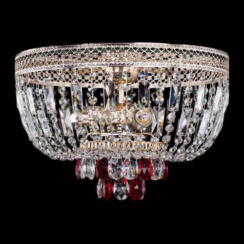 Люстра Венеция Астра №3 красная в Самаре Гусь Хрустальный