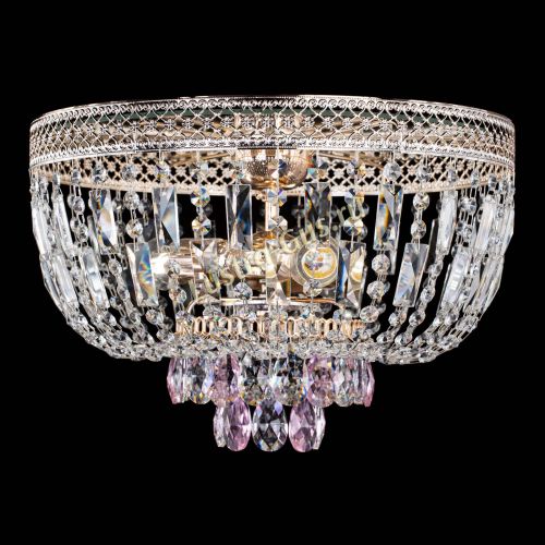 Люстра Венеция Астра №3 розовая в Самаре Гусь Хрустальный