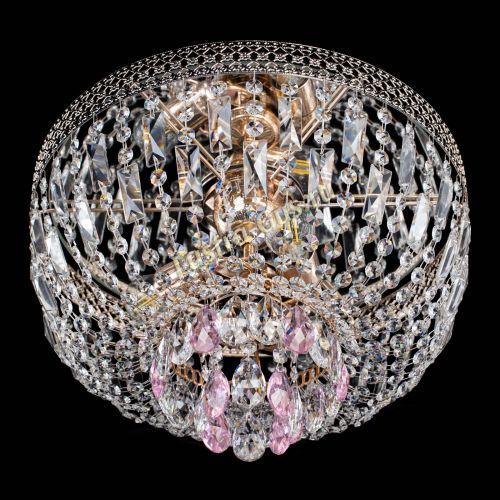 Люстра Венеция Астра №3 розовая в Самаре Гусь Хрустальный