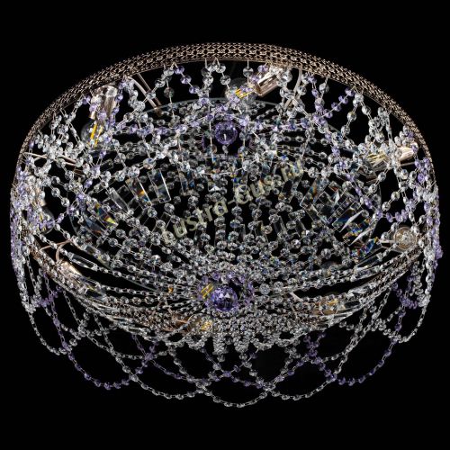 Люстра Венеция Ажур фиолетовая в Самаре Гусь Хрустальный