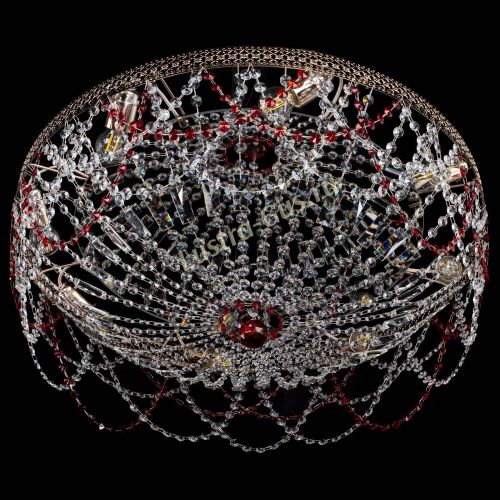 Люстра Венеция Ажур красная в Самаре Гусь Хрустальный