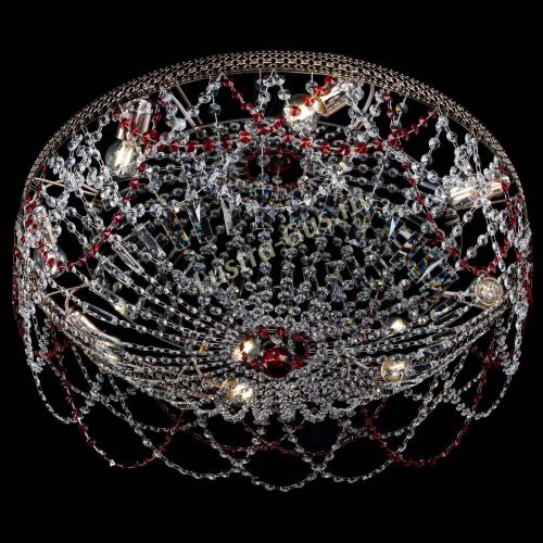 Люстра Венеция Ажур красная в Самаре Гусь Хрустальный