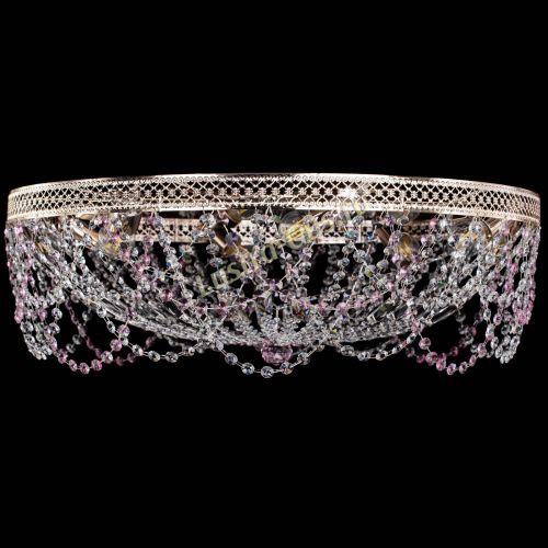 Люстра Венеция Ажур розовая в Самаре Гусь Хрустальный