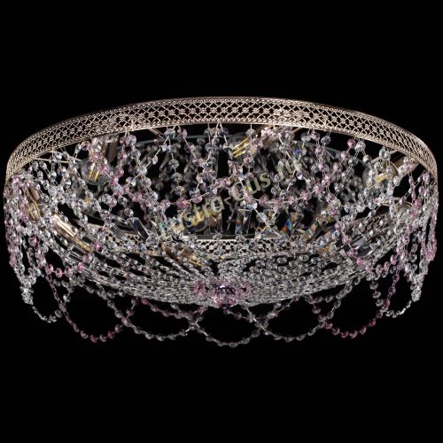 Люстра Венеция Ажур розовая в Самаре Гусь Хрустальный