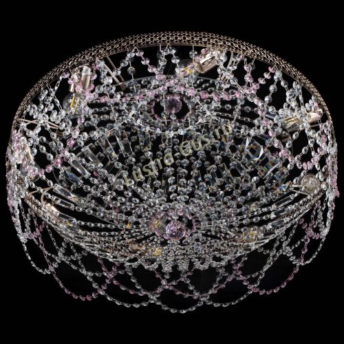 Люстра Венеция Ажур розовая в Самаре Гусь Хрустальный