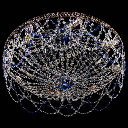 Люстра Венеция Ажур синяя в Самаре Гусь Хрустальный