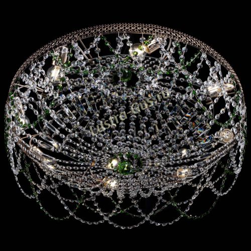 Люстра Венеция Ажур зеленая в Самаре Гусь Хрустальный