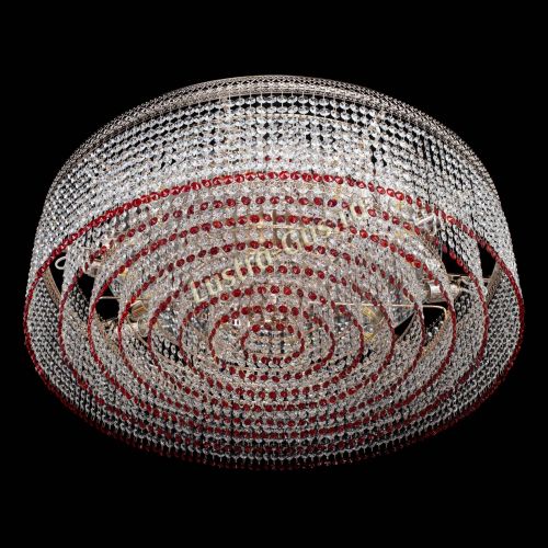 Люстра Венеция Капель №10 оптикон красная в Самаре Гусь Хрустальный