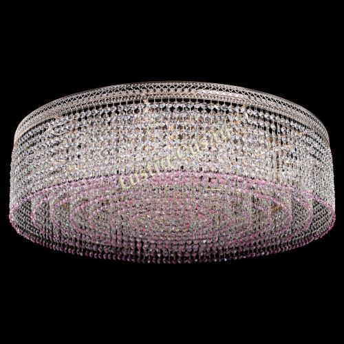 Люстра Венеция Капель №10 оптикон розовая в Самаре Гусь Хрустальный