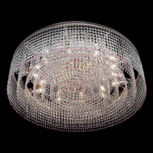 Люстра Венеция Капель №10 оптикон розовая в Самаре Гусь Хрустальный