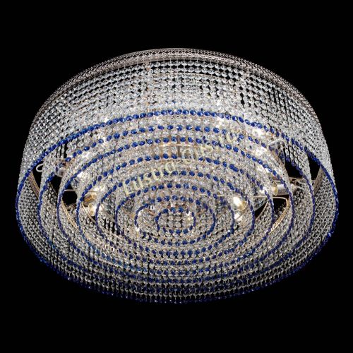 Люстра Венеция Капель №10 оптикон синяя в Самаре Гусь Хрустальный