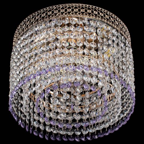 Люстра Венеция Капель №2 фиолетовая в Самаре Гусь Хрустальный