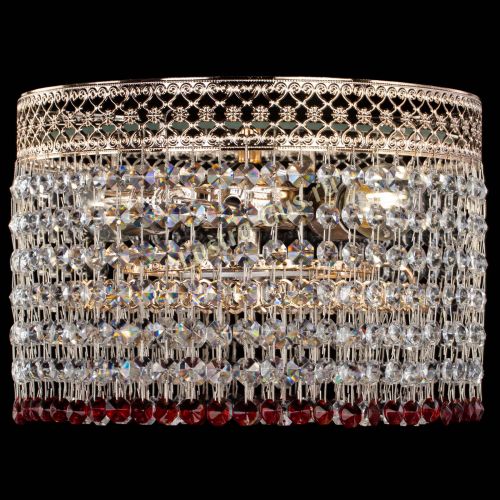 Люстра Венеция Капель №2 красная в Самаре Гусь Хрустальный