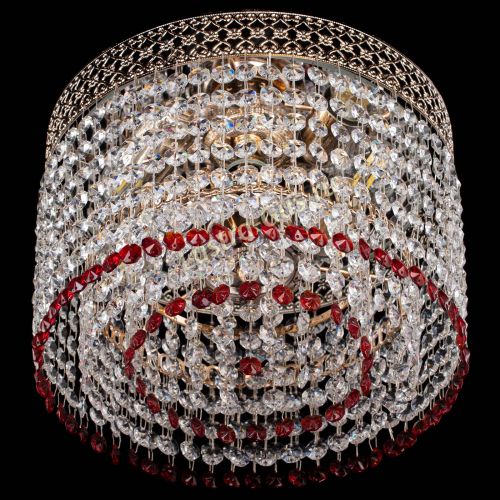Люстра Венеция Капель №2 красная в Самаре Гусь Хрустальный