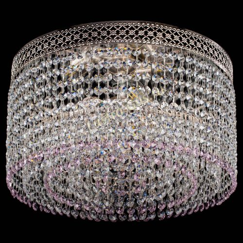 Люстра Венеция Капель №3 розовая в Самаре Гусь Хрустальный