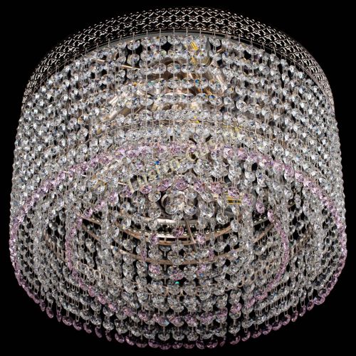 Люстра Венеция Капель №3 розовая в Самаре Гусь Хрустальный