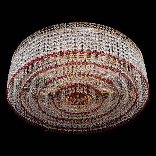 Люстра Венеция Капель №8 оптикон красная в Самаре Гусь Хрустальный