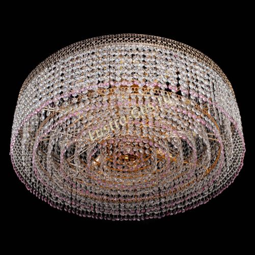 Люстра Венеция Капель №8 оптикон розовая в Самаре Гусь Хрустальный