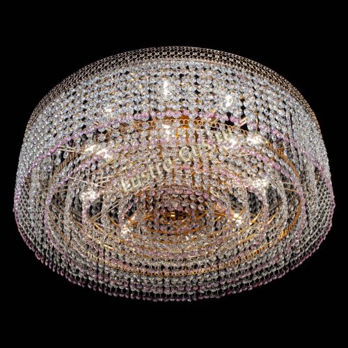 Люстра Венеция Капель №8 оптикон розовая в Самаре Гусь Хрустальный