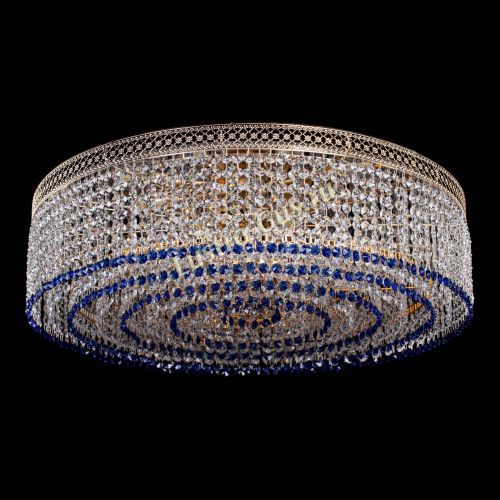 Люстра Венеция Капель №8 оптикон синяя в Самаре Гусь Хрустальный