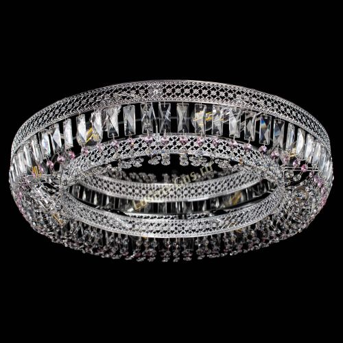 Люстра Венеция Кольцо №8 пластинка розовая в Самаре Гусь Хрустальный