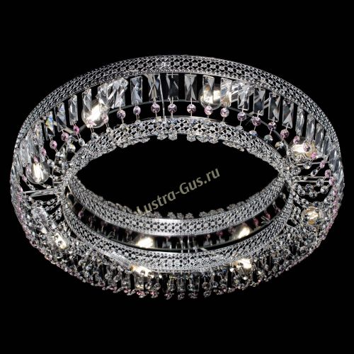 Люстра Венеция Кольцо №8 пластинка розовая в Самаре Гусь Хрустальный