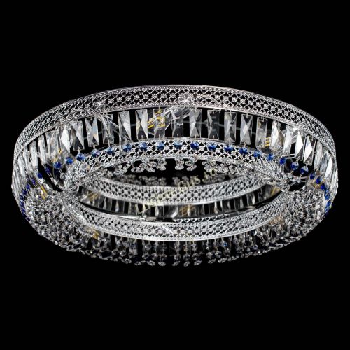 Люстра Венеция Кольцо №8 пластинка синяя в Самаре Гусь Хрустальный