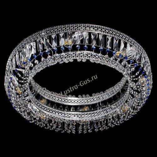 Люстра Венеция Кольцо №8 пластинка синяя в Самаре Гусь Хрустальный