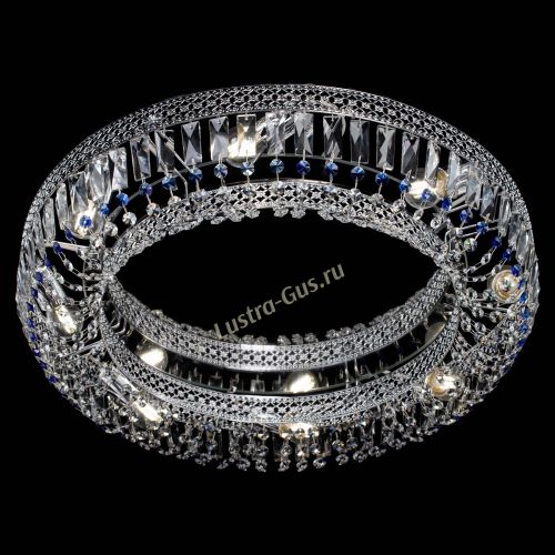 Люстра Венеция Кольцо №8 пластинка синяя в Самаре Гусь Хрустальный
