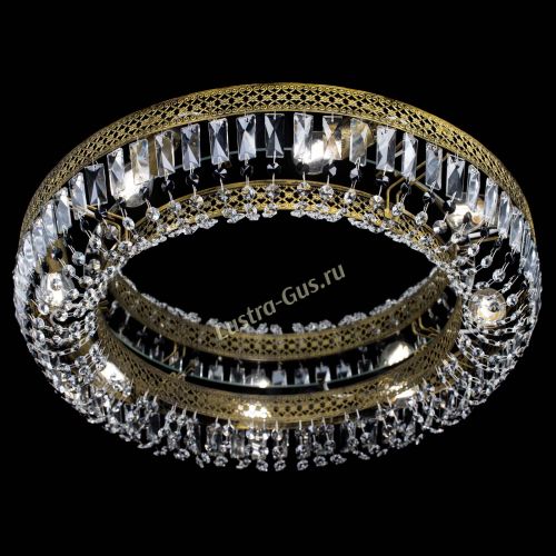 Люстра Венеция Кольцо №8 пластинка под бронзу Черная в Самаре Гусь Хрустальный