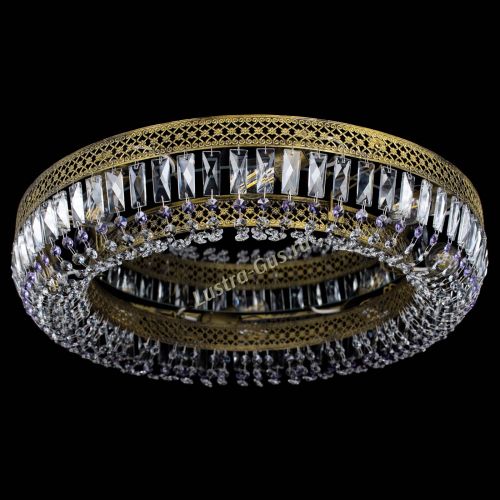 Люстра Венеция Кольцо №8 пластинка под бронзу Фиолетовая в Самаре Гусь Хрустальный