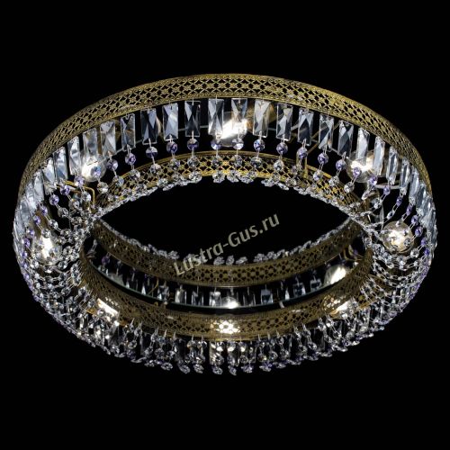 Люстра Венеция Кольцо №8 пластинка под бронзу Фиолетовая в Самаре Гусь Хрустальный