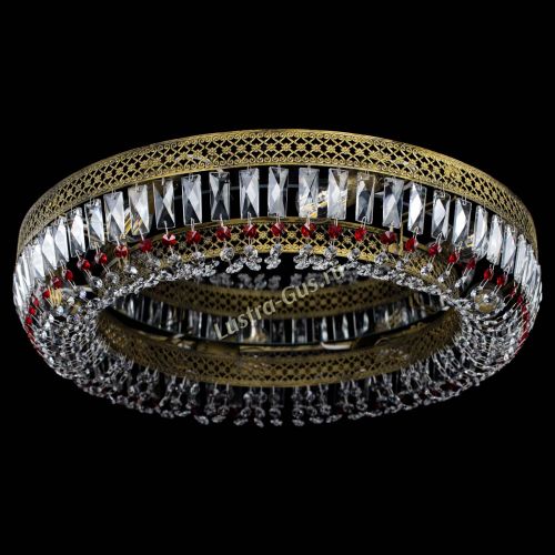 Люстра Венеция Кольцо №8 пластинка под бронзу Красная в Самаре Гусь Хрустальный