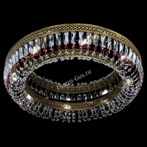 Люстра Венеция Кольцо №8 пластинка под бронзу Красная в Самаре Гусь Хрустальный