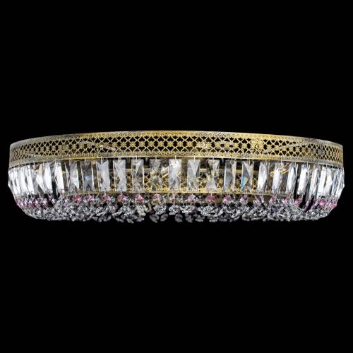 Люстра Венеция Кольцо №8 пластинка под бронзу Розовая в Самаре Гусь Хрустальный