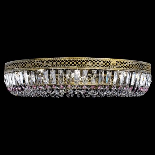 Люстра Венеция Кольцо №8 пластинка под бронзу Розовая в Самаре Гусь Хрустальный