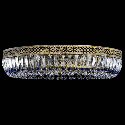 Люстра Венеция Кольцо №8 пластинка под бронзу Синяя в Самаре Гусь Хрустальный