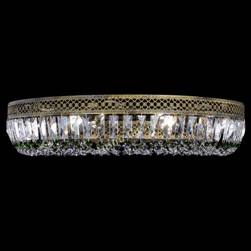 Люстра Венеция Кольцо №8 пластинка под бронзу Зеленая в Самаре Гусь Хрустальный