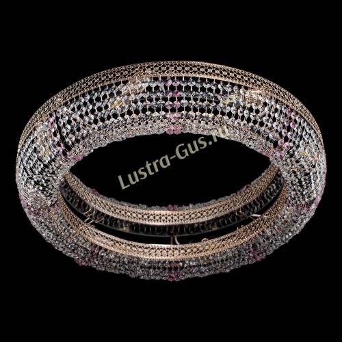 Люстра Венеция Кольцо №8 розовая в Самаре Гусь Хрустальный