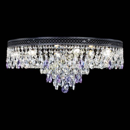 Люстра Венеция Кольцо Черная №8 фиолетовая в Самаре Гусь Хрустальный