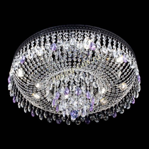 Люстра Венеция Кольцо Черная №8 фиолетовая в Самаре Гусь Хрустальный