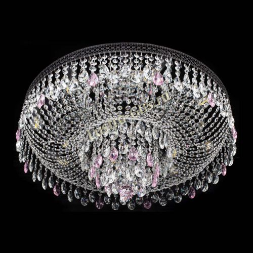 Люстра Венеция Кольцо Черная №8 розовая в Самаре Гусь Хрустальный